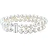 Effy Sterling Silver 1.3-7.3mm Cultured Freshwater Pearl & White Topaz Bracelet In White