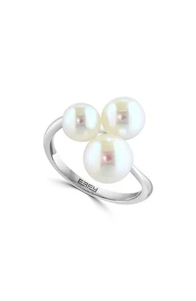 Effy Sterling Silver 6–8mm Freshwater Pearl Ring In Metallic