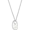 Effy Sterling Silver 9–9.5mm Freshwater Pearl & Diamond Pendant Necklace In White