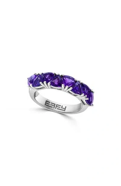 Effy Sterling Silver Amethyst Ring In Purple