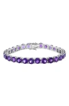 Effy Sterling Silver Amethyst Tennis Bracelet In Silver
