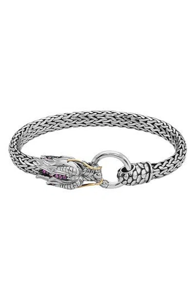 Effy Sterling Silver & 14k Gold Ruby Dragon Bracelet In Metallic