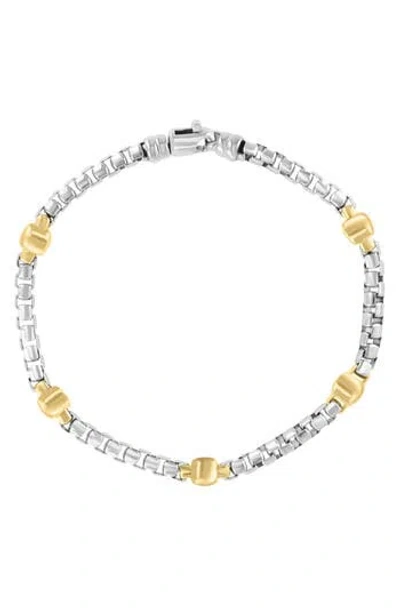 Effy Sterling Silver & 14k Gold Two-tone Bracelet In White