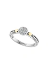 Effy Sterling Silver & 18k Gold Pavé Diamond Ring In Silver