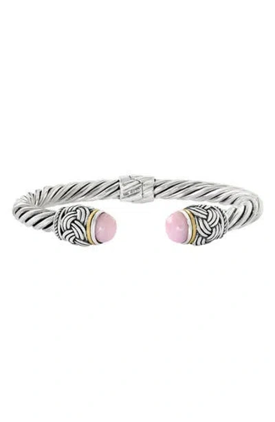 Effy Sterling Silver & 18k Gold Pink Opal Bracelet In Metallic