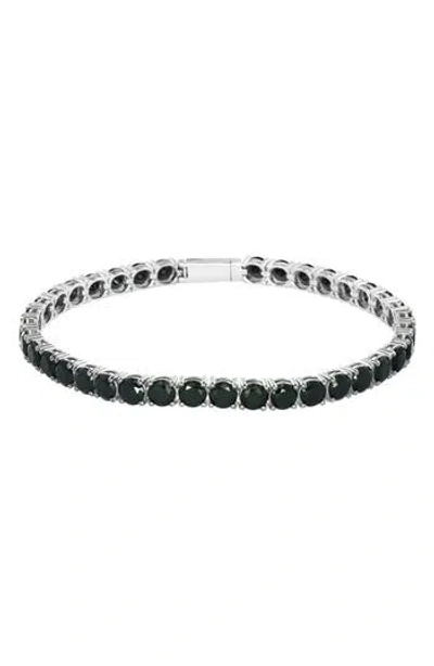 Effy Sterling Silver Black Spinel Tennis Bracelet