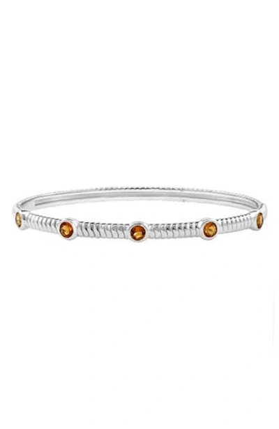 Effy Sterling Silver Citrine Bracelet In Orange