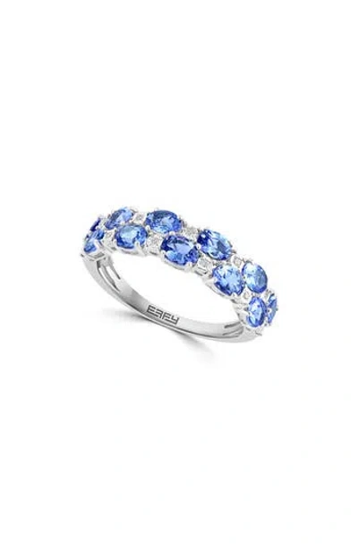 Effy Sterling Silver Diamond & Tanzanite Ring In Tanzanite/silver