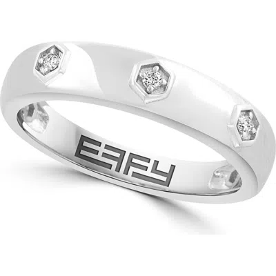 Effy Sterling Silver Diamond Band Ring In Burgundy