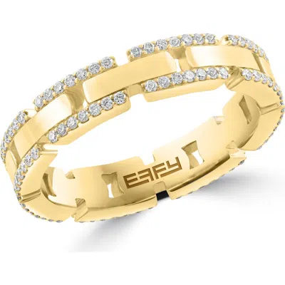 Effy Sterling Silver Diamond Band Ring In Purple