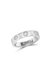 Effy Sterling Silver Diamond Band Ring In White
