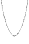 EFFY STERLING SILVER DIAMOND CHAIN LINK NECKLACE