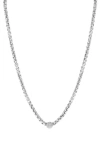 Effy Sterling Silver Diamond Chain Link Necklace In Silver