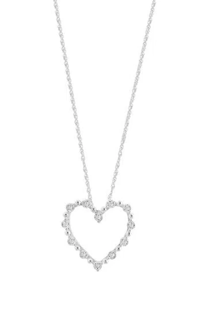 Effy Sterling Silver Diamond Heart Pendant Necklace In Gold
