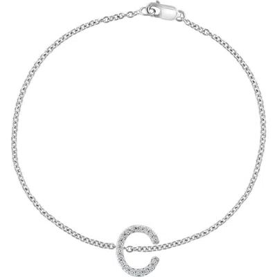 Effy Sterling Silver Diamond Initial Bracelet