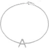Effy Sterling Silver Diamond Initial Bracelet In Silver/a
