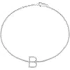 Effy Sterling Silver Diamond Initial Bracelet In Silver/b