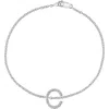 Effy Sterling Silver Diamond Initial Bracelet In Metallic