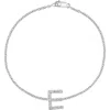 Effy Sterling Silver Diamond Initial Bracelet In Silver/e