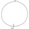 Effy Sterling Silver Diamond Initial Bracelet In Metallic