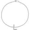 Effy Sterling Silver Diamond Initial Bracelet In Silver/l