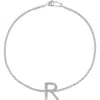 Effy Sterling Silver Diamond Initial Bracelet In Silver/r