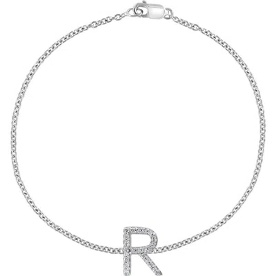 Effy Sterling Silver Diamond Initial Bracelet In White