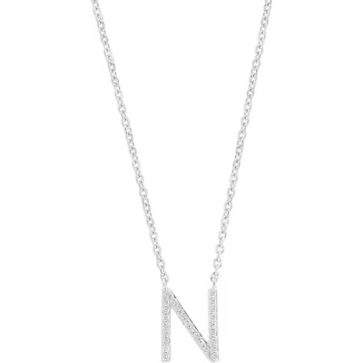 Effy Sterling Silver Diamond 'n' Initial Pendant Necklace In Orange