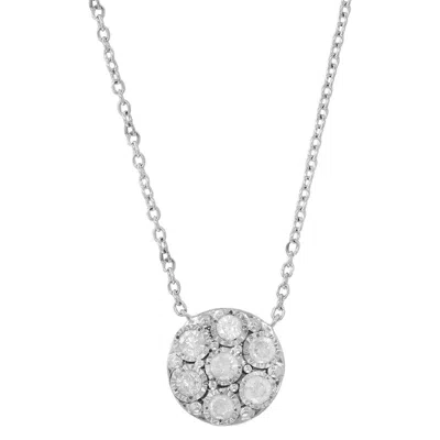 Effy Sterling Silver Diamond Orb Pendant Necklace