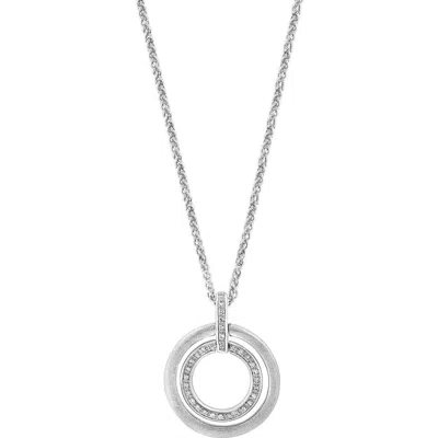 Effy Sterling Silver Diamond Pavé Pendant Necklace