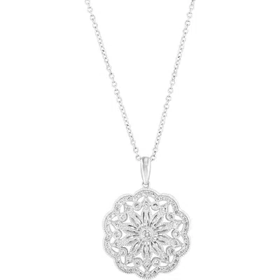 Effy Sterling Silver Diamond Pendant Necklace