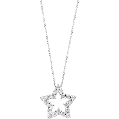 Effy Sterling Silver Diamond Star Pendant Necklace