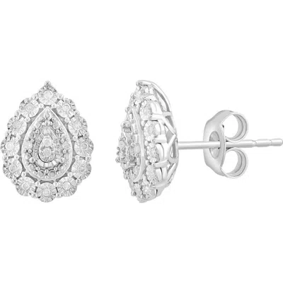Effy Sterling Silver Diamond Stud Earrings