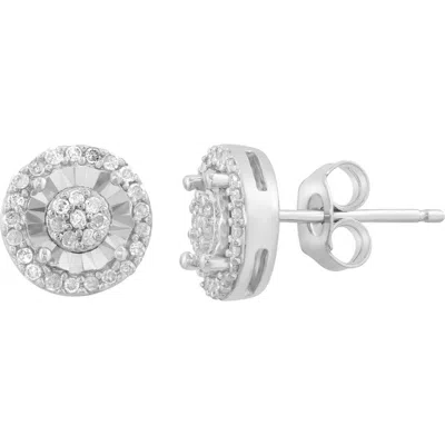 Effy Sterling Silver Diamond Stud Earrings