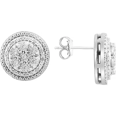 Effy Sterling Silver Diamond Stud Earrings