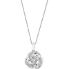 Effy Sterling Silver Diamond Swirl Pendant Necklace In Silver