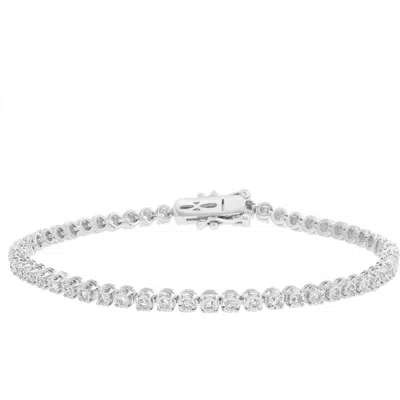 Effy Sterling Silver Diamond Tennis Bracelet In Multi