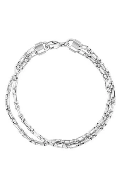 Effy Sterling Silver Double Chain Bracelet In White