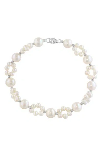 Effy Sterling Silver Freshwater Pearl Bracelet In White