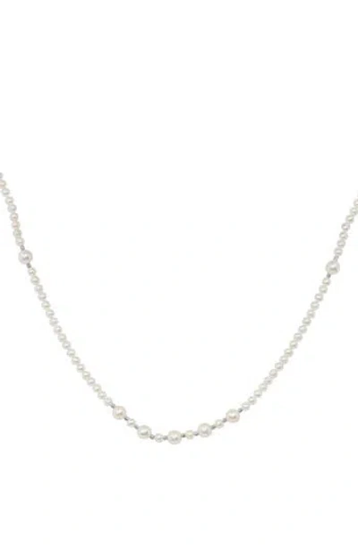 Effy Sterling Silver Freshwater Pearl Necklace In White
