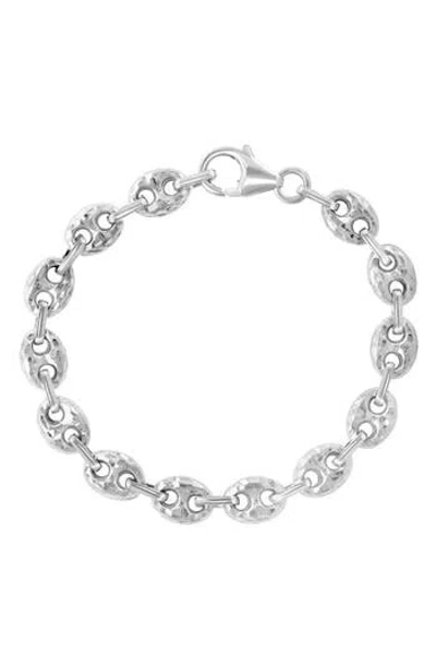 Effy Sterling Silver Hammered Mariner Chain Bracelet In Metallic