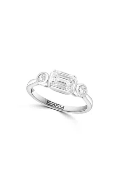 Effy Sterling Silver Lab Grown Diamond Ring In Neutral