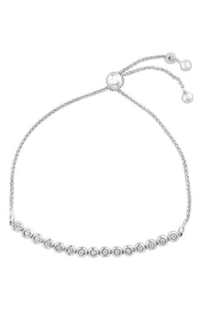 Effy Sterling Silver Lab Grown Diamond Slider Bracelet In Metallic