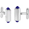 Effy Sterling Silver Lapiz Cufflinks In Blue