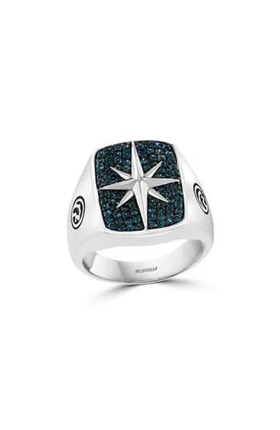 Effy Sterling Silver London Blue Topaz Starburst Ring