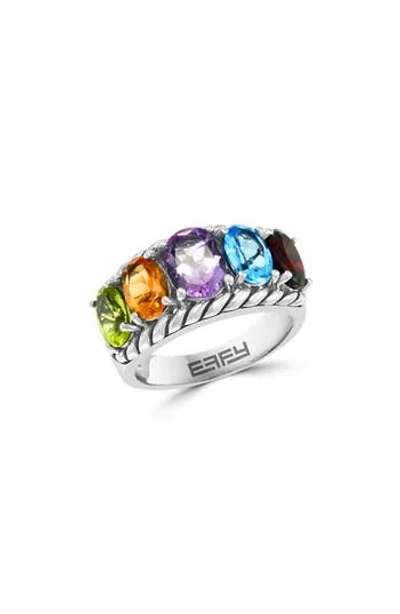 Effy Sterling Silver Mixed Gemstone Ring