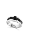 Effy Sterling Silver Onyx & Black Spinel Band Ring In Black