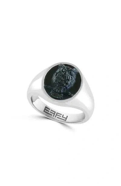Effy Sterling Silver Onyx Signet Ring