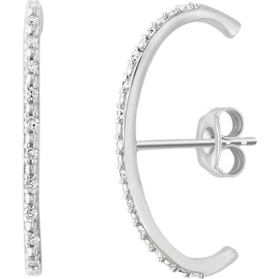Effy Sterling Silver Pavé Diamond Drop Earrings