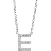 Effy Sterling Silver Pavé Diamond Initial Pendant Necklace In White-e